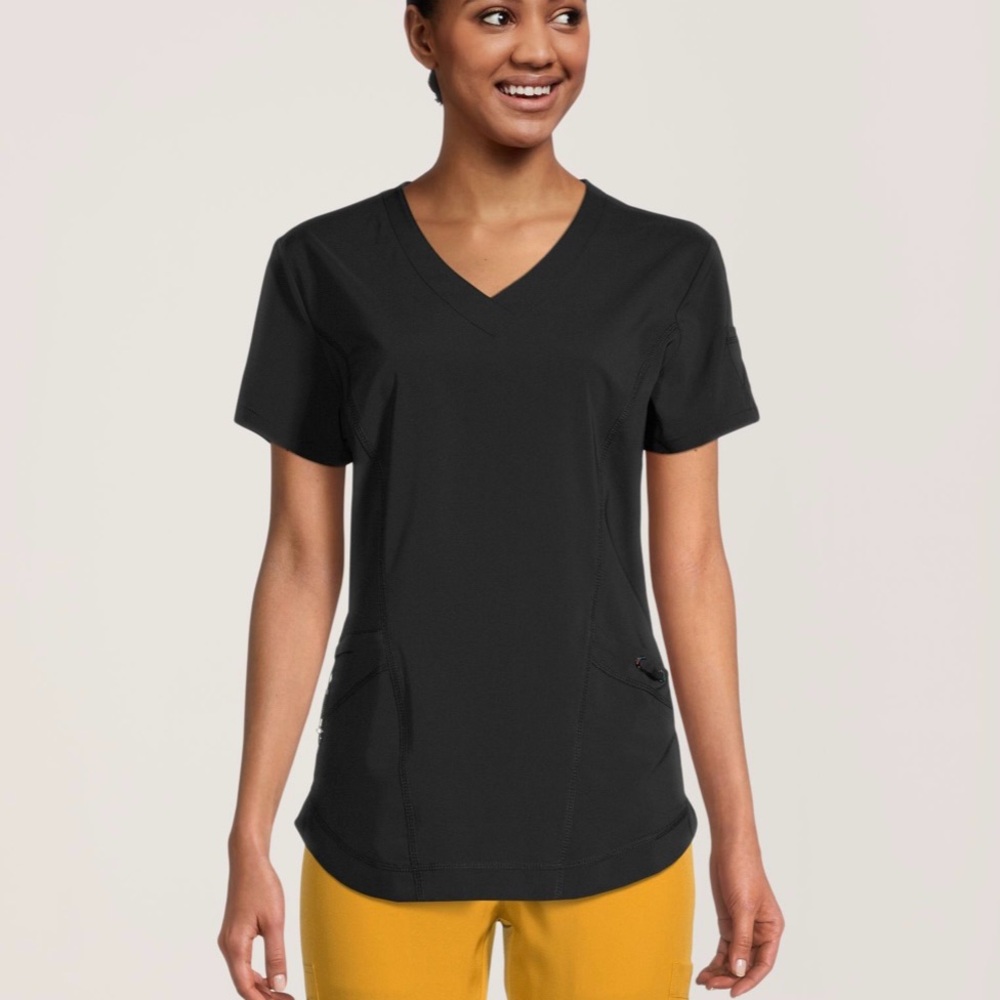 Scrubs Black V-Neck Women's Tunic
